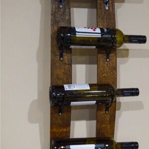 Wine Barrel Stave Rack Rustic Wooden Wine Rack